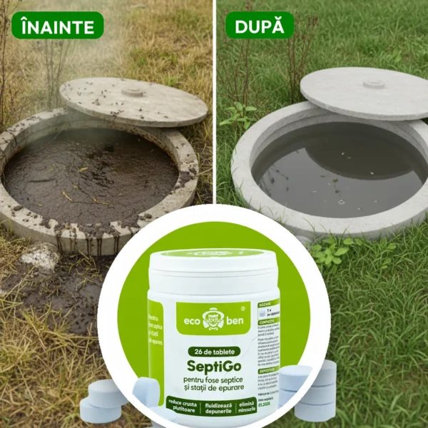 Tablete SeptiGo pentru fosa septică și stația de epurare